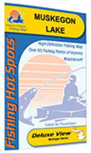 Muskegon Lake Fishing Map by Fishing Hot Spots