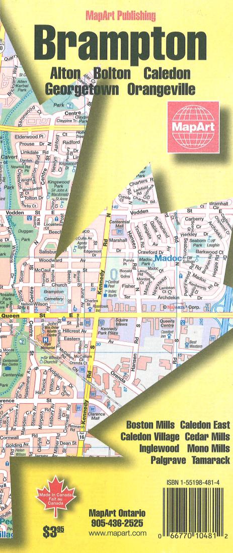 Cover of Brampton and Area Map 