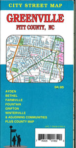 Greenville and Pitt County, North Carolina Street Map by GM Johnson
