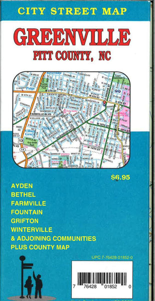 Cover of Greenville and Pitt County, North Carolina Street Map by GM Johnson