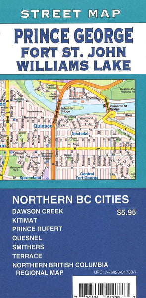 Cover of Prince George Fort St John Williams Lake, BC Street Map by GM Johnson