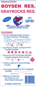 Boysen Reservoir Fishing Map by Fish-n-Map Company