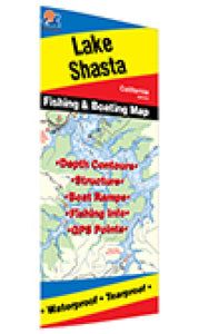 Shasta Lake Fishing Map by Fishing Hot Spots
