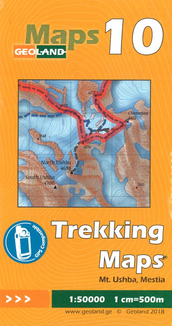 Cover of Mt. Ushba, Mestia  - Georgia Trekking Map sheet 10 by GeoLand
