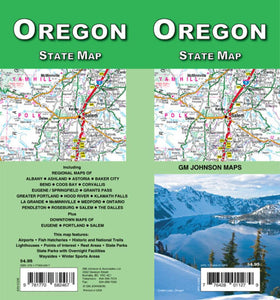 Oregon State Map by GM Johnson
