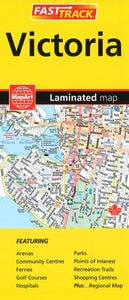 Victoria Fast Track Laminated Map by Canadian Cartographics Corporation