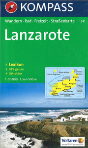 Lanzarote Hiking Map By Kompass
