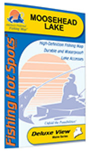 Moosehead Lake Fishing Map by Fishing Hot Spots