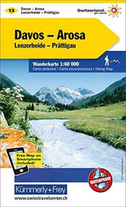 Davos - Arosa : Switzerland Hiking Map #13 by Kummerly + Frey