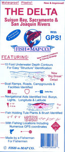 The Delta (Suisun Bay, Sacramento and San Joaquin Rivers) Fishing Map by Fish-n-Map Company