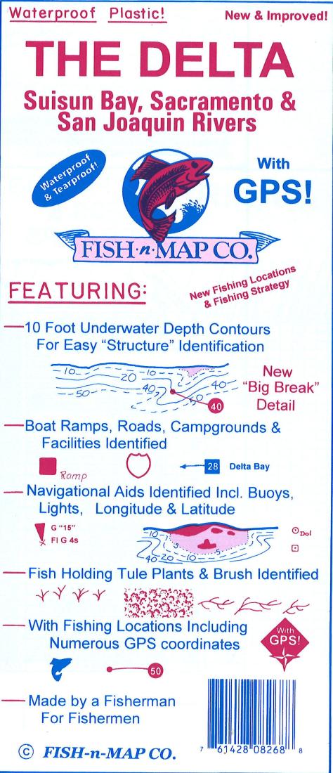 Cover of The Delta Fishing Map by Fish-n-Map Company