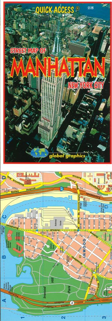 Cover of Manhattan, New York, Quick Access Map by Global Graphics