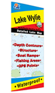 Lake Wylie Fishing Map (NC/SC) by Fishing Hot Spots