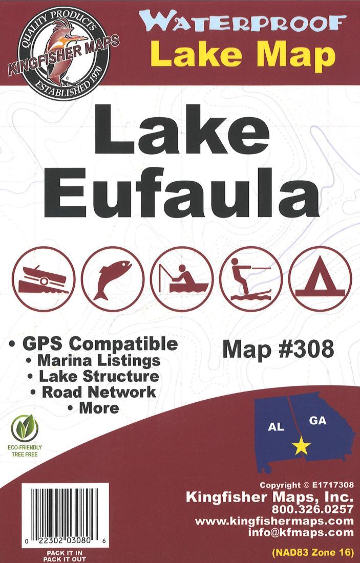 Cover of WF George/ Eufaula Lake Map by Kingfisher Maps, Inc.