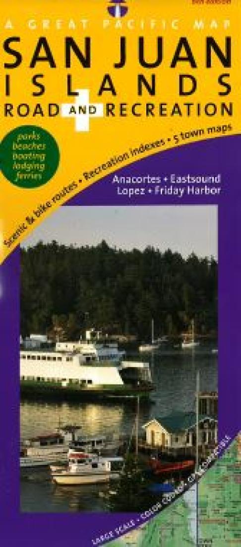 Cover of San Juan Islands, Road and Recreation by Great Pacific Recreation & Travel Maps