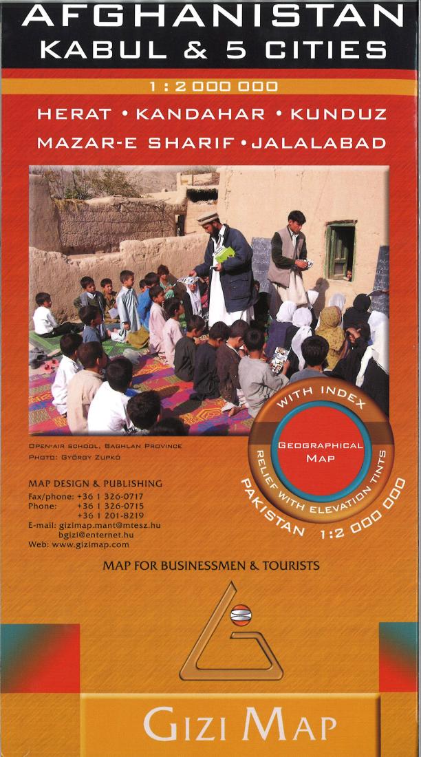 Cover of Afghanistan, Kabul and 5 Cities by GiziMap