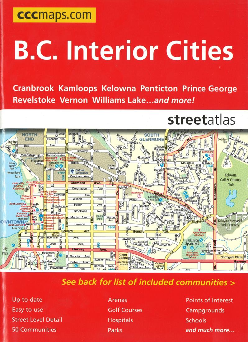 Cover of British Columbia Interior Cities Street Atlas 