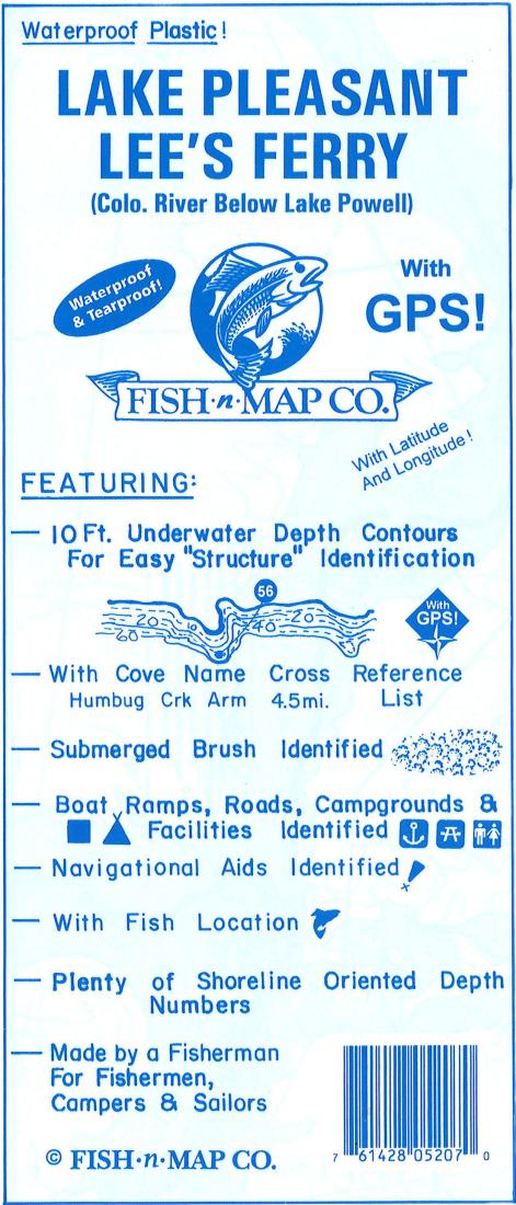 Cover of Lake Pleasant/Lee's Ferry Fishing Map by Fish-n-Map Company