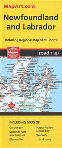 Newfoundland and Labrador Road Map by Canadian Cartographics Corporation