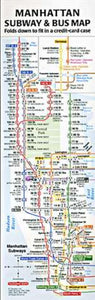 Compact Manhattan Subway and Bus Map by Tauranac Press