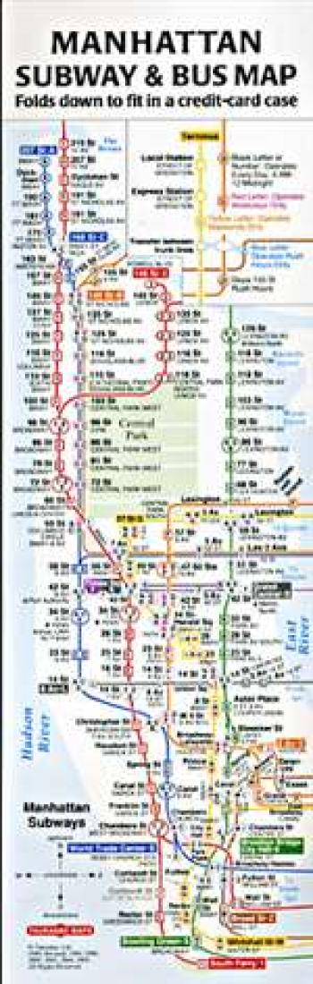 Cover of Compact Manhattan Subway and Bus Map by Tauranac Press