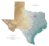Cover of Texas Physical Wall Map by Raven Maps 