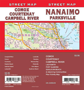 Nanaimo / Parksville / Comox / Courtenay / Campbell River, British Columbia Street Map by GM Johnson