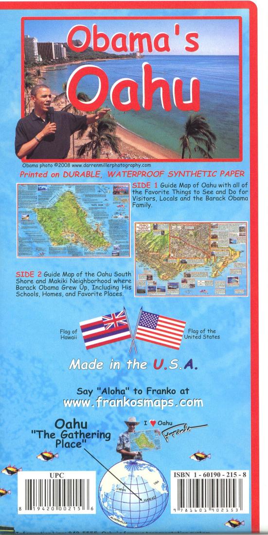 Cover of Obama's Oahu Guide Map