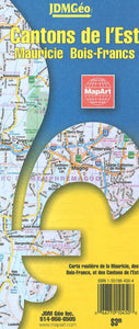 Canton de l'Est, Mauricie, Bois-Francs Road Map by MapArt