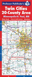Twin Cities, Minnesota, Greater Metro Regional (20 Counties) by Hedberg Maps