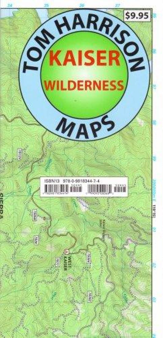 Cover of folded Map of Kaiser Wilderness by Tom Harrison Maps