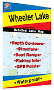 Wheeler Lake Fishing Map by Fishing Hot Spots