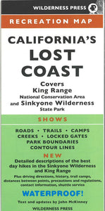 Lost Coast, California Trails and King Range/Sinkyone Recreation Map by Wilderness Press