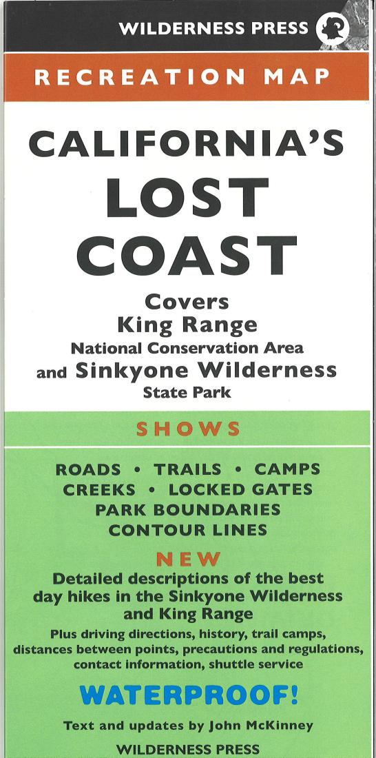 Cover of Lost Coast, California Trails and King Range/Sinkyone Recreation Map by Wilderness Press