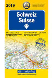 Schweiz Offizielle Strassenkarte Hiking Map by Kummerly + Frey