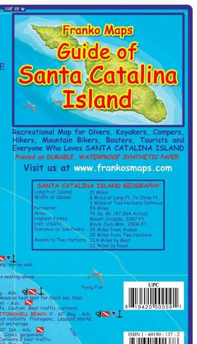 Cover of California Map, Santa Catalina Island Map & Dive Guide