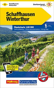 Schaffhausen - Winterthur : Switzerland Cycling Map #1 by Kummerly + Frey