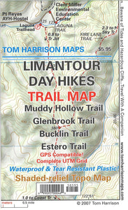 Limantour Day Hikes Trail Map by Tom Harrison Maps