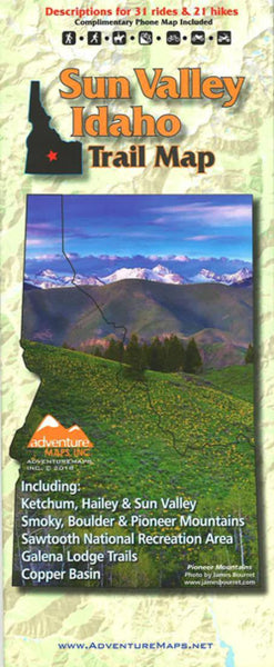 Cover of Sun Valley, Idaho, Trail Map by Adventure Maps