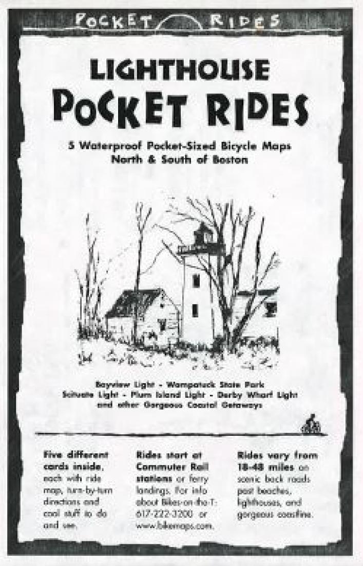 Cover of Boston, North and South, Lighthouses, Bicycle Map 