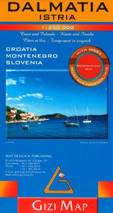 Dalmatia and Istria, Croatia Road Map by GiziMap
