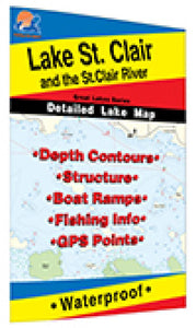 Lake St. Clair/St. Clair River Fishing Map (MI/ONT) by Fishing Hot Spots
