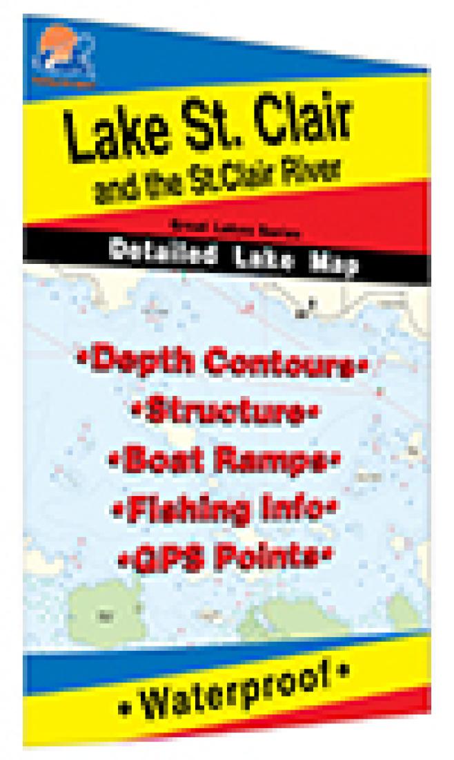 Cover of Lake St. Clair/St. Clair River Fishing Map by Fishing Hot Spots