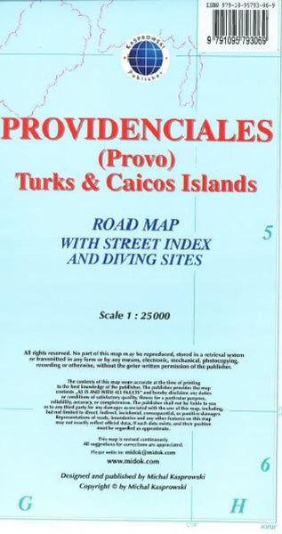 Cover of Providenciales (Provo), Turks & Caicos Islands, Road Map