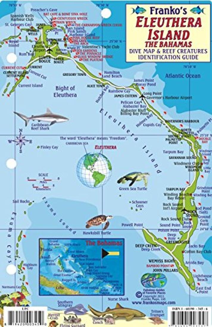 Cover of Bahamas Map & Fish Card, Eleuthera Island