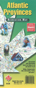 Atlantic Provinces Recreation Map by Canadian Cartographics Corporation