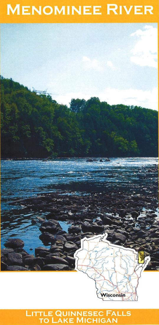Cover of Menominee River Fishing Map by Wilderness Adventures Press