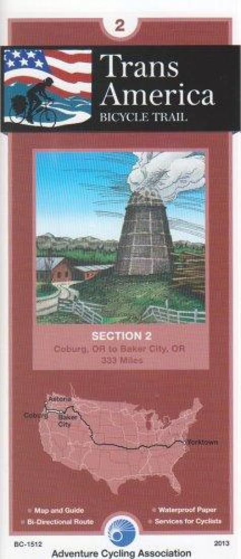 Cover of TRANSAMERICA BICYCLE TRAIL #2 : Coburg, Oregon - Baker City, Oregon 