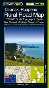 Taranaki-Ruapehu Rural Roads, New Zealand, Topographic Map by Kiwi Maps