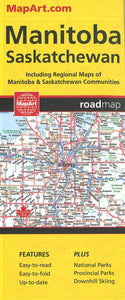 Manitoba and Saskatchewan Road Map by Canadian Cartographics Corporation